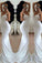 White Prom Dresses 2019 Long Trumpet/Mermaid Straps Chiffon Prom Dresses