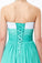 Simple Unique Ombre Green Spaghetti Straps Sweetheart A-Line Chiffon Prom Dresses