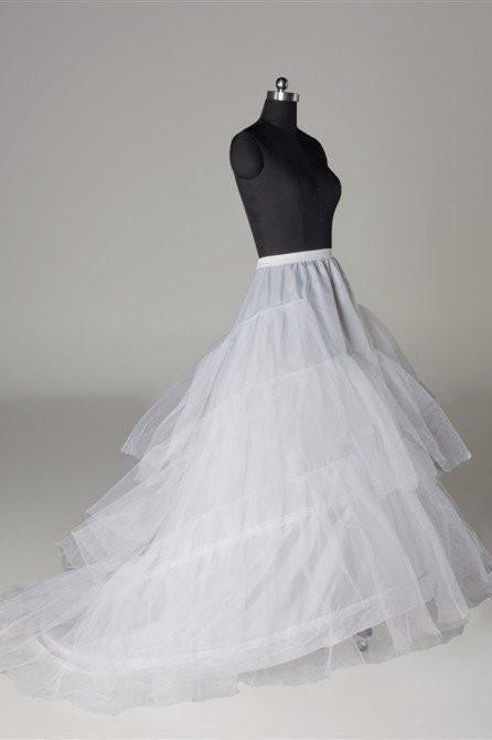 Silk Satin Wedding Petticoat Accessories White Floor Length