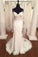 Spaghetti Strap V-Neck Vintage Lace Mermaid Backless Appliques Jersey Beach Wedding Dress